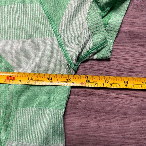 Lululemon Women's Run: Swiftly Tech Short Sleeve - Green Stripe - Picture 5 of 6